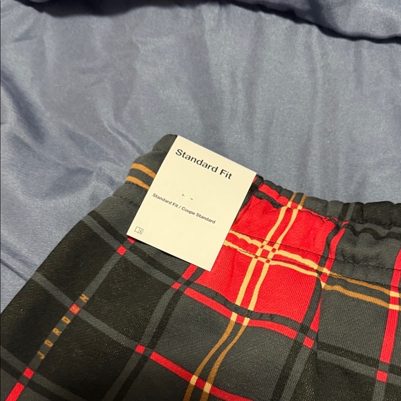 Jordan Black & Red Plaid Joggers with Gold Trim - Picture 5 of 6